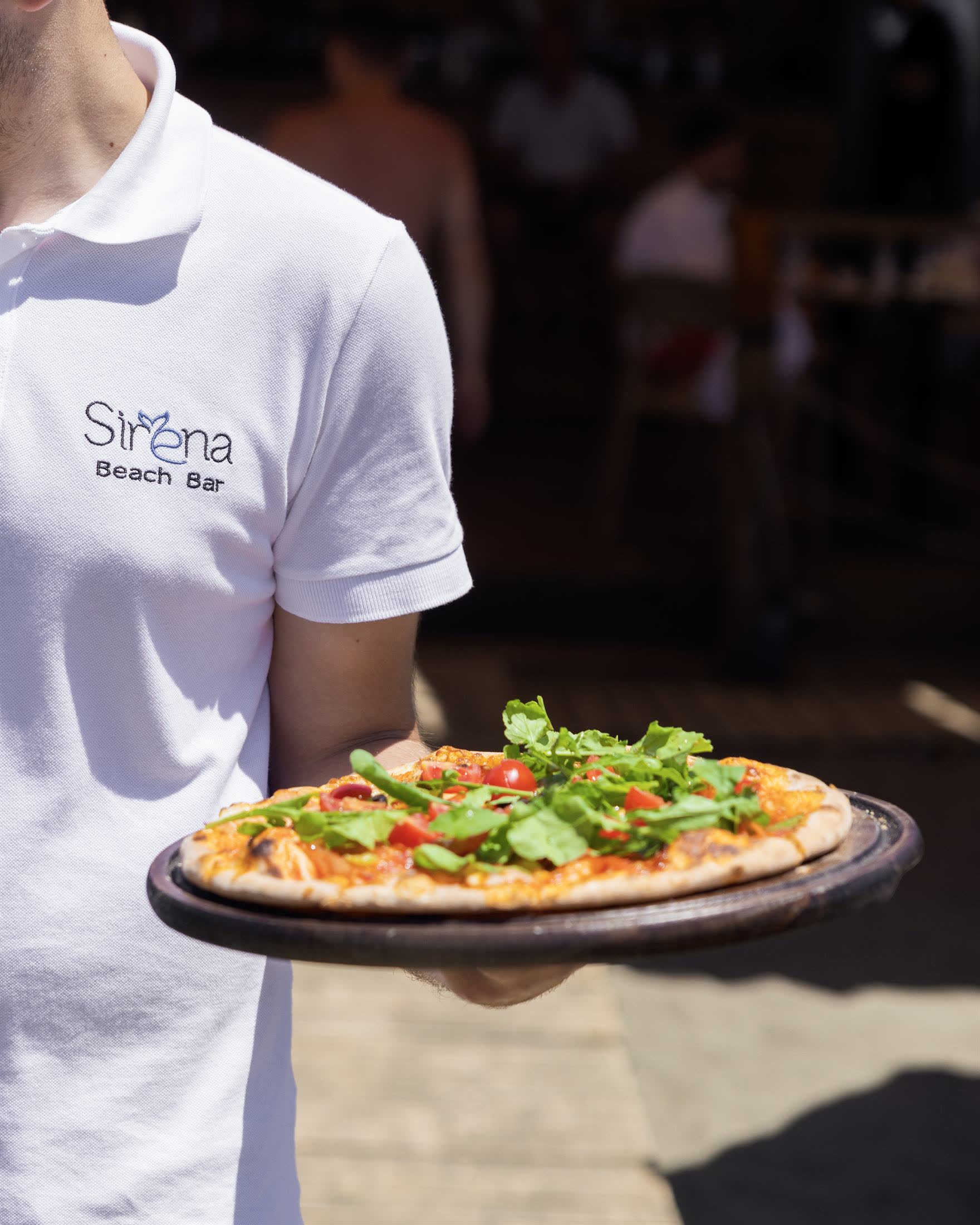 Beach bar food at Sirena
