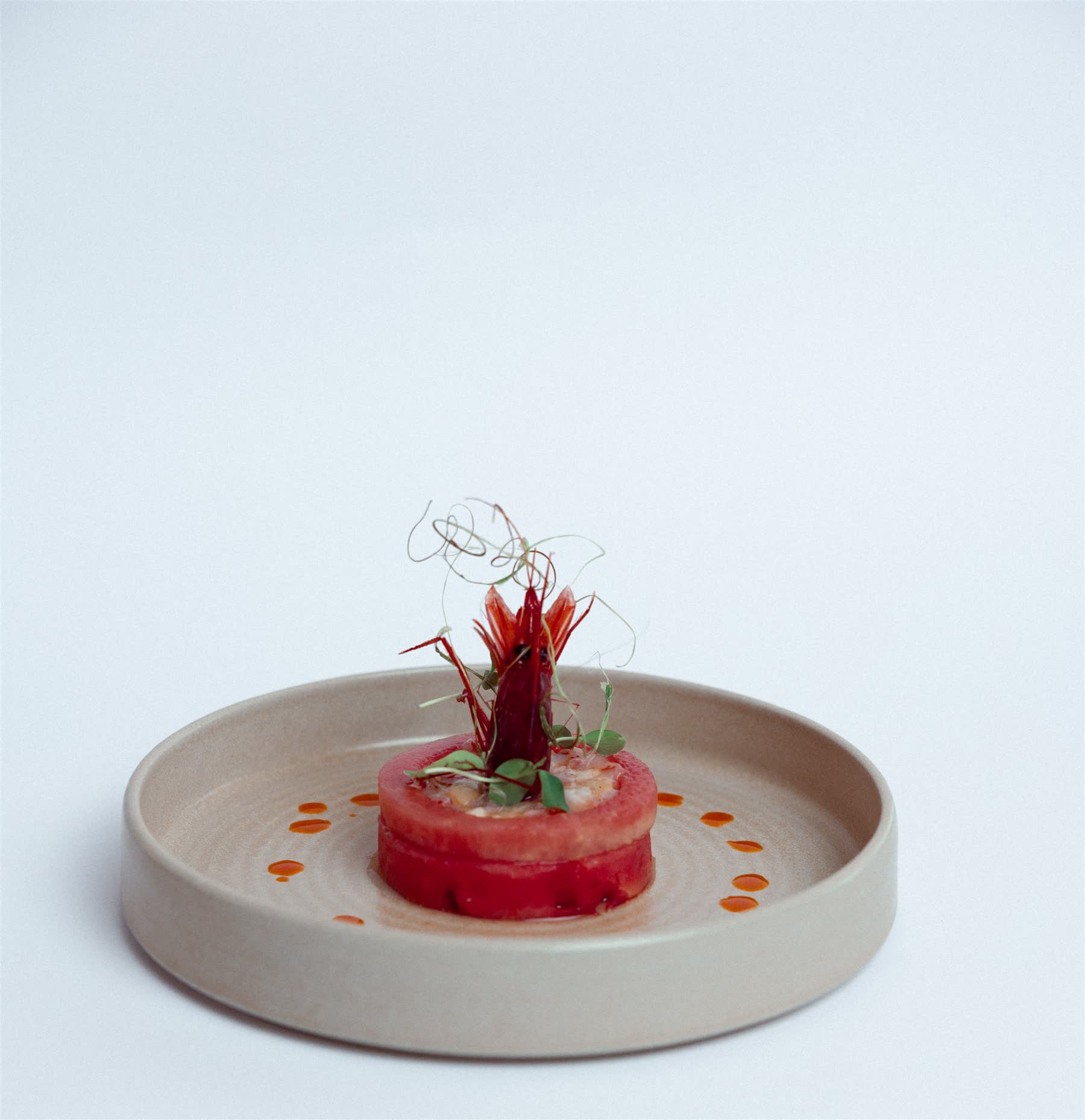 Restaurant plate at Sirena